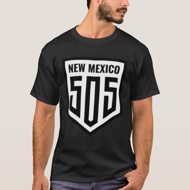 505 New Mexico Area Code For Albuquerque NM T Shirt (Framsida)