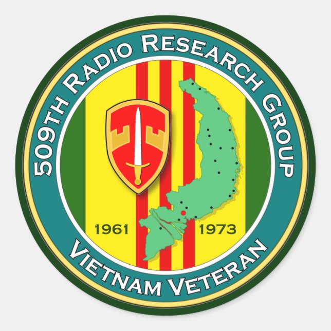 509. RRG - ASA Vietnam Runt Klistermärke (Framsida)