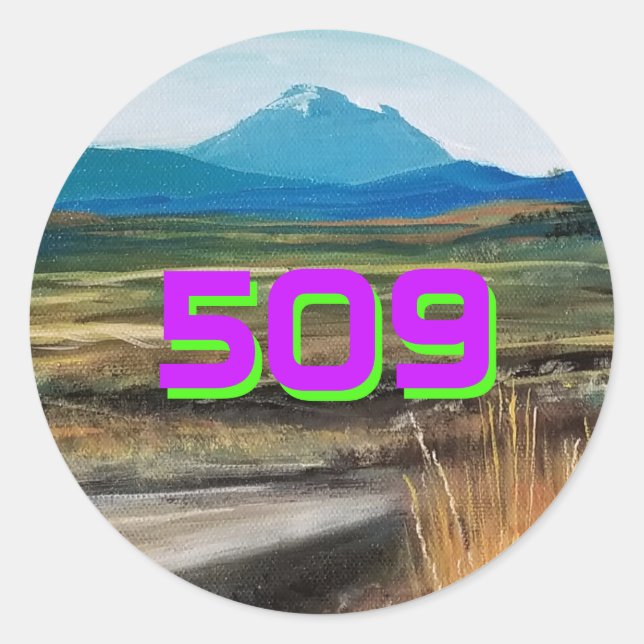 509 Sticker Runt Klistermärke (Framsida)