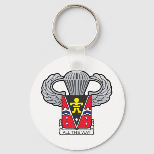 509th Airborne Vapensköld med Airborne Vinge Nyckelring