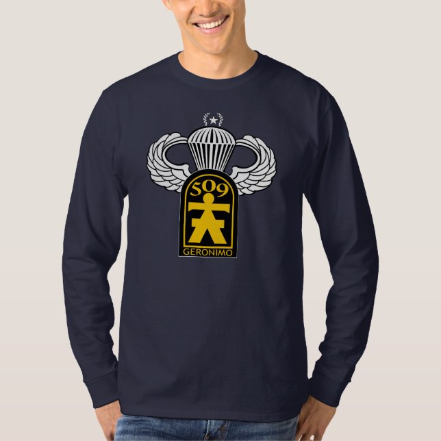 509th Airborne Veteran w/Jump Vingar T Shirt (Framsida)