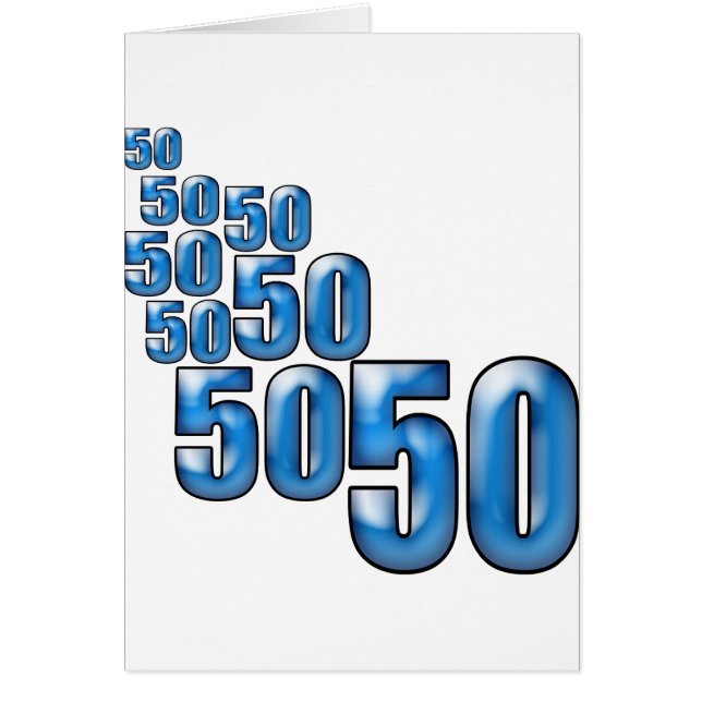 50 50 50 HÄLSNINGSKORT (Framsidan)