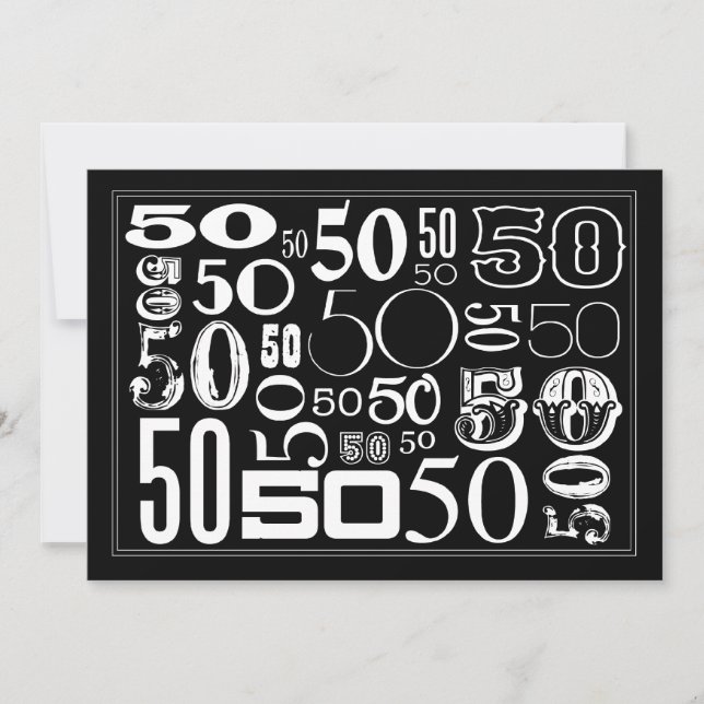 50, 50 och fler 50! inbjudningar (Framsida)