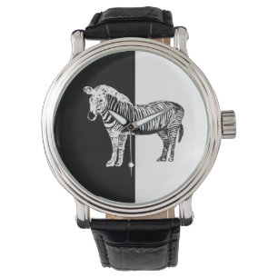 50/50 Zebra-klocka Armbandsur