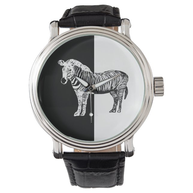 50/50 Zebra-klocka Armbandsur (Framsida)
