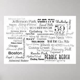 50 Amerika Poster Best Golf Kurser