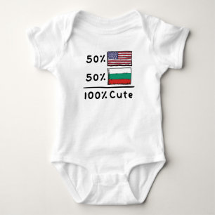 50 % amerikanska 50 % bulgariska 100 % Cute Bulgar T Shirt