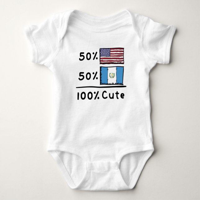 50 % amerikanska 50 % guatemalanska 100 % Cute Gua T Shirt (Framsida)