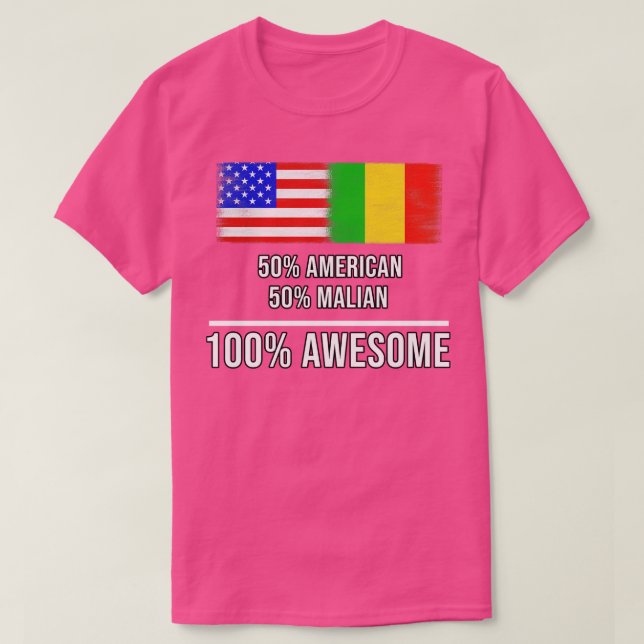 50 amerikanska 50 Malian 100 Fantastisk-gåva till  T Shirt (Design framsida)