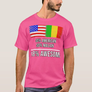 50 amerikanska 50 Malian 100 Fantastisk-gåva till T Shirt