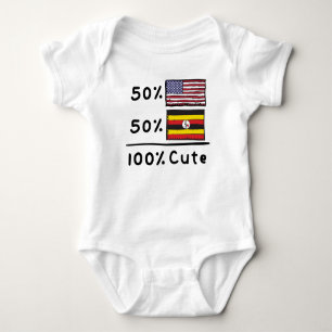 50 % amerikanska 50 % ugandiska 100 % Cute Uganda  T Shirt