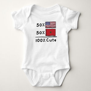 50 % amerikanskt 50 % marockanskt 100 % Cute Maroc T Shirt