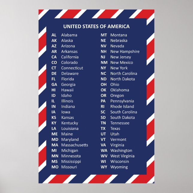 50 Amerikas förenta stater Poster (Framsidan)
