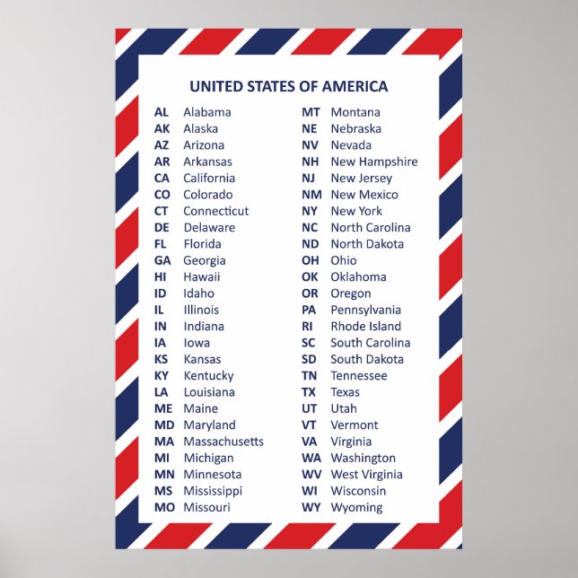50 Amerikas förenta stater Poster (Framsidan)