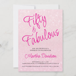50 and Fabulous | 50th Birthday Invitation Inbjudningar