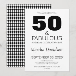 50 and Fabulous | 50th Birthday Invitation Inbjudningar