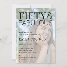 50 and Fabulous 50th Birthday Invitation Inbjudningar