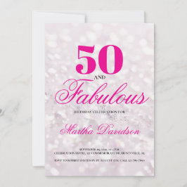 50 and Fabulous | 50th Birthday Invitation Inbjudningar