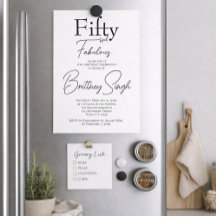 50 and Fabulous | 50th Birthday Party Invitation