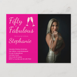 50 and Fabulous | 50th Birthday Party Photo Vykort