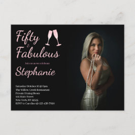 50 and Fabulous | 50th Birthday Party Photo Vykort