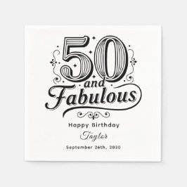 50 and Fabulous Festive Swirls Whimsical Pappersservett