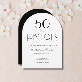 50 and Fabulous Fifty Birthday Invitation Inbjudningar