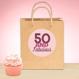 50 and Fabulous Mug Runt Klistermärke