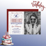 50 and Fabulous Photo 50th Birthday Party Inbjudningar<br><div class="desc">50 and Fabulous Photo 50th Birthday Party Invitation for that special someone with your favorite photo and personalized with their name. This card is designed with bold, colorful text including: 50 and Fabulous, the name, date, time, location and rsvp details, along with the photo on the right side and a...</div>