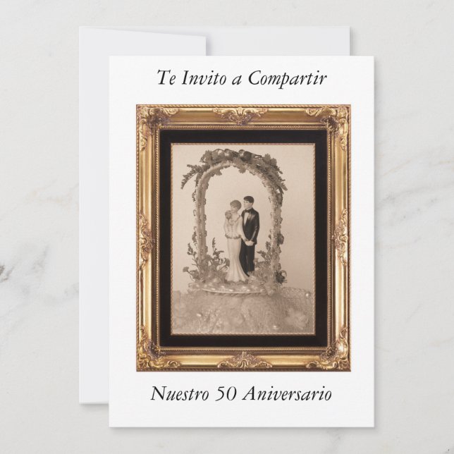 50 aniversario de Bodas Inbjudningar (Framsida)