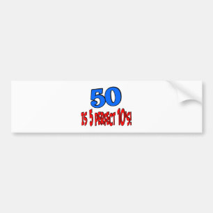 50 är 5 perfekta 10s (BLÅTT) Bildekal