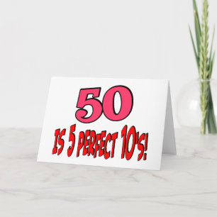 50 är 5 perfekta 10s (ROSOR) Kort