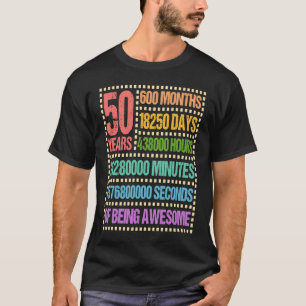 50 år 600 månader 50 födelsedagar 50 t shirt