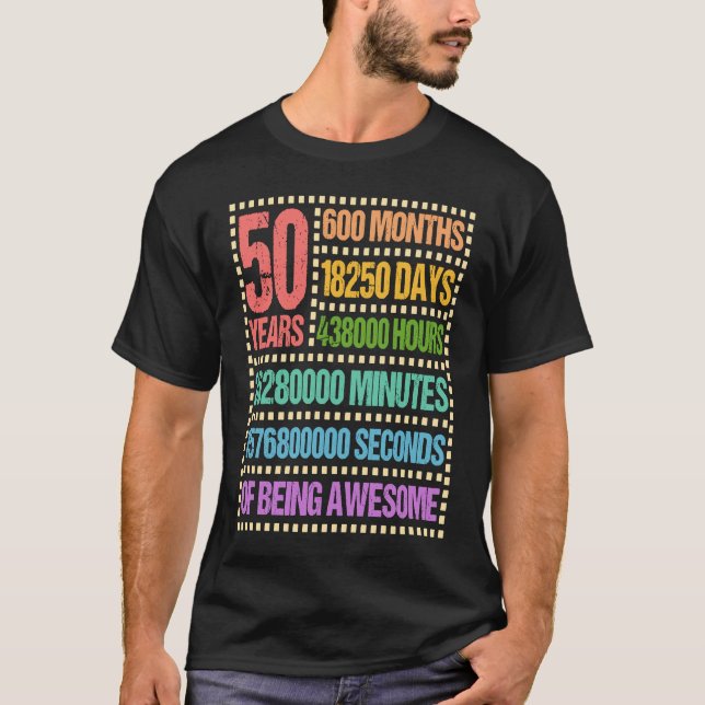 50 år 600 månader 50 födelsedagar 50 t shirt (Framsida)
