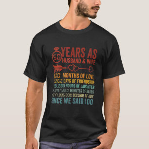 50 år 600 månader Giftermål Life Countdown 50th T Shirt