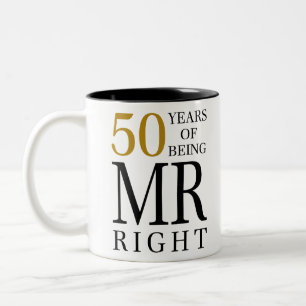 50 år av att vara mr höger Två-Tonad mugg