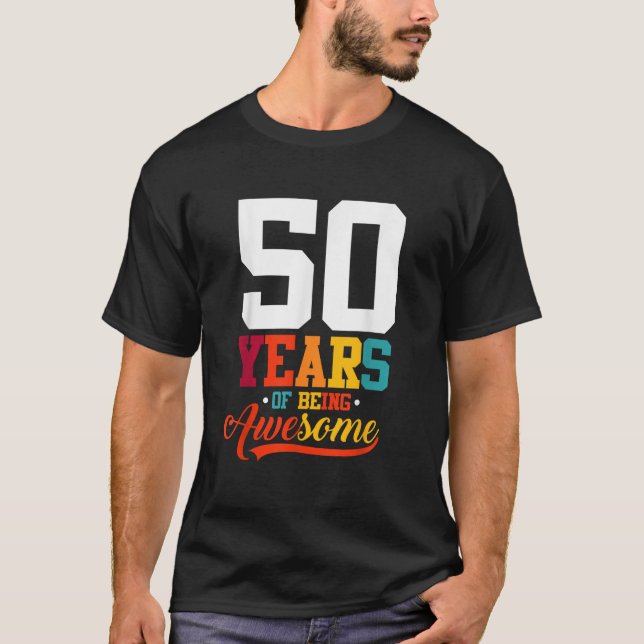 50 år av Fantastisk ger 50 år gamla 50 år T Shirt (Framsida)