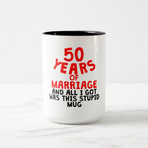 50 år av giftermål Två-Tonad mugg