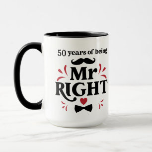 50 år av herr Höger Make-årsdag Mugg