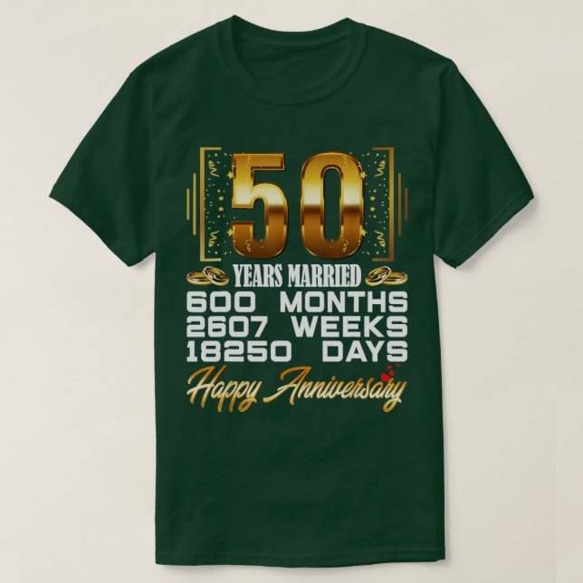 50 år begravd på 50 år Bröllop T Shirt (Design framsida)