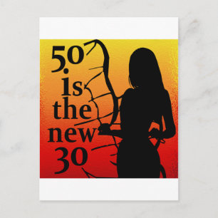 50 är de nya 30na, 50th födelsedaggåvor! vykort