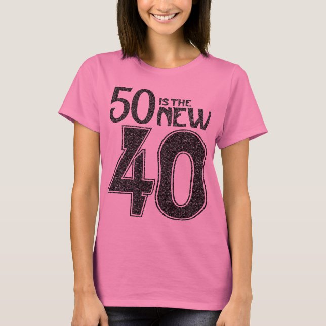 50 är de NYA 40na (svarten) T-shirt (Framsida)