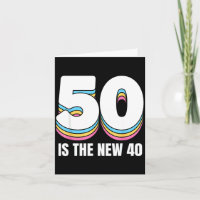 50 är det nya 40 Roligt för Kvinnor Retro Färgglad
