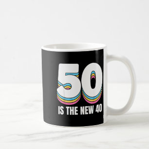 50 är det nya 40 Roligt Kvinnors Retro Färgglada 5 Kaffemugg