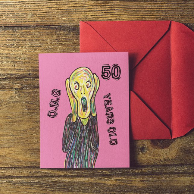 50 år födelsedag vilken ålder som helst   vykort (Skapare uppladdad)
