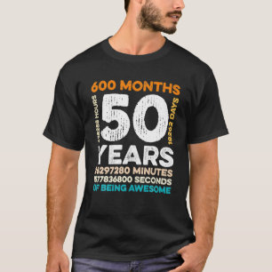 50 år gamla 600 månader gamla som Fantastisk 50 T Shirt