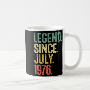 50 år gamla gåvor legend juli 1976 50-årsdag kaffemugg