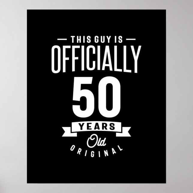 50 år gammal - 50:e födelsedagspressen - Funny Gif Poster (Framsidan)