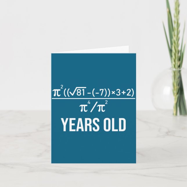 50 år gammal ekvation Roligt 50-årsdag Math  Kort (Framsida)