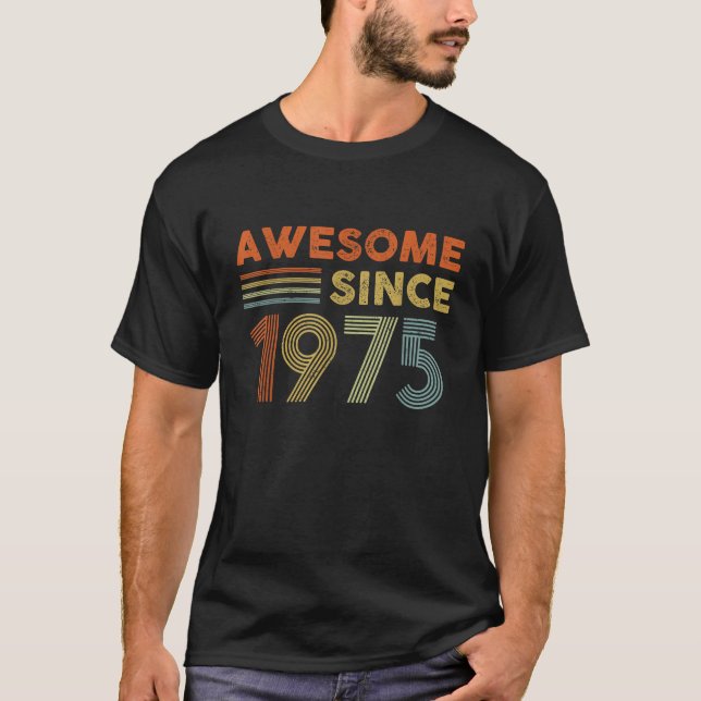 50 år gammal Fantastisk sedan 1975 född 1975 50 T Shirt (Framsida)